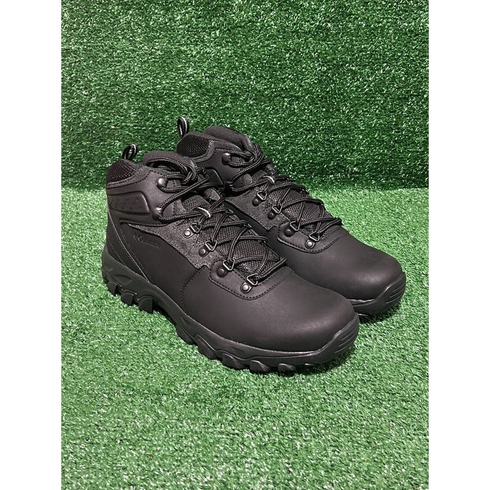 Columbia Mens Newton Ridge Plus II Waterproof Hiking Boots Classic Leather Black - Picture 5 of 9